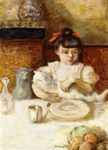 Çocuk ve Kediler; Enfant et Chats, c.1906 (tuval üzerine yağlı boya) by Pierre Bonnard