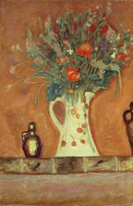 Şöminenin Üzerindeki Çiçekler by Pierre Bonnard