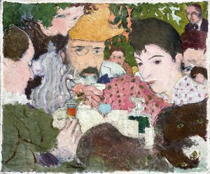Garden Tadım, c.1891 (tuval üzerine kurşun kalem üzerine yağlı kalem ve siyah mürekkep) by Pierre Bonnard