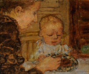 büyükanne ve çocuk by Pierre Bonnard