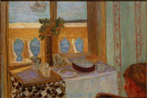 Balkonda iç mekan / Aydınlık iç mekan / Pencerenin yanında kadın / Denize açık pencere (Antibes) by Pierre Bonnard