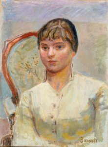 koltukta genç kadın by Pierre Bonnard