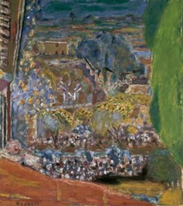 Kırmızı çatılı manzara by Pierre Bonnard