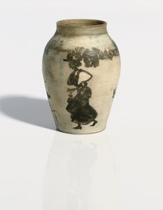 Petit vazo: scène de rue, c.1894-95 (sırsız boyalı porselen korkuluklu vazo üzerinde Hindistan mürekkebi) by Pierre Bonnard