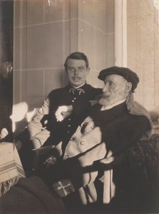 Pierre-Auguste ve Jean Renoir, c. 1916. by Pierre Bonnard