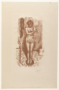 Ayakta çıplak kadın kendini yıkar Etüt de Nu by Pierre Bonnard