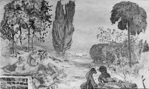 Yaz Akşamı (tuval üzerine yağlı boya) by Pierre Bonnard