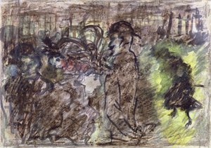 Meydan, Akşam, 1899 (pastel, wc ve kağıt üzerine mürekkep) by Pierre Bonnard