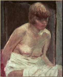 Beyaz bornozlu genç kadının gövdesi by Pierre Bonnard