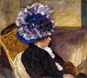 Mavi Şapkalı Genç Kadın; Mavi Şapkalı Genç Kadın by Pierre Bonnard