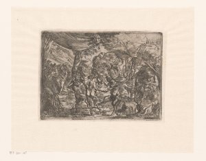 Bir manzarada dans eden periler ve satirler by Pierre Brebiette