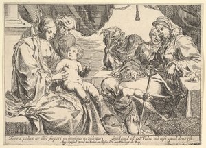 Azizlerle Kutsal Aile, 1610-42. by Pierre Brebiette