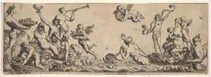 Neptün ve Amphitrite, 1615-42. by Pierre Brebiette