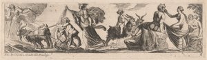 Satyr Bir Çift Keçi Sürerken by Pierre Brebiette