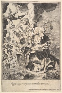 Bakire ve melekli çocuk, 1636. by Pierre Brebiette