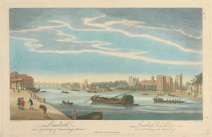 Lambeth. Canterbury Sarayı Başpiskoposu by Pierre Charles Canot
