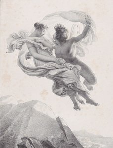 Zephyr ve Psyche Zepir ve Psyche, 1820-23. by Pierre Claude François Delorme