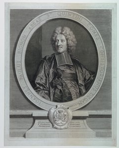 Quentin Başrahibi Jean Paul Bignon'un Portresi by Pierre Drevet