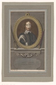 Portret van Thomas Fairfax Thomas Fairfax (nesne üzerindeki başlık) by Pierre Drevet