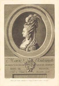 Marie Antoinette by Pierre Dupin II after Carle Van Loo