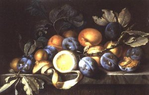 Erik ve Soyulmuş Limonlu Natürmort (bir çift) by Pierre Dupuis