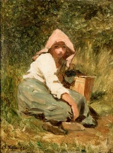 bir kız by Pierre Edouard Frere