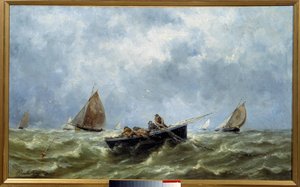 Deniz balıkçıları Tablo Emile Berthelemy (1818-1890) 1880 Fecamp Newfoundland Müzesi by Pierre Emile Berthelemy