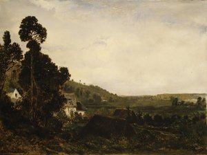 Bir Vadide Eski Bir Şapel, ca. 1835. by Pierre Etienne Theodore Rousseau