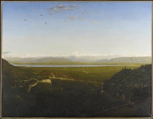 Mont Blanc manzarası, bkz. La Faucille, c.1865 (tuval üzerine yağlı boya) by Pierre Etienne Theodore Rousseau