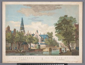 Amsterdam'daki Oude Kerk'in görünümü Amsterdam'daki Oudekerk (nesne üzerindeki başlık) by Pierre Fouquet