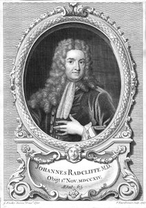 John Radcliffe, İngiliz doktor, 1747 by Pierre Fourdrinier