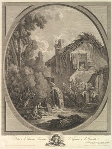 Yel Değirmeni Manzarası, 18. yüzyıl. by Pierre Francois Laurent