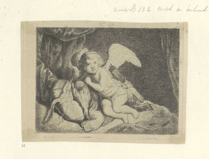 Rustende Amor Seksen beş orijinal baskının toplanması (seri başlığı) by Pierre François Basan (workshop of)