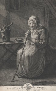 Vence Kontunun Ofisinden Yaşlı Kadın, 1782-97.