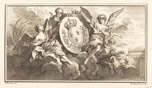 Louis XV Kraliyet Arması by Pierre François Tardieu or Jacques Nicolas Tardieu after François Boucher