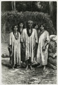 Şef Lacandon ve Lacandon türleri, Chiapas (Meksika) ormanlarında yaşayan Maya halkı. Arkeolog ve fotoğraf sanatçısı Desire Charnay (1828-1915) tarafından 1882