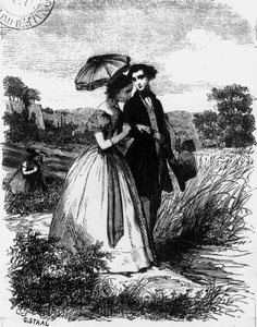 Felix de Vandenesse ve Madame de Mortsauf, Honore de Balzac (1799-1850) tarafından 1871