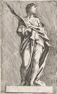 Ayakta Kadın Figürü, ca. 1739-40., yakl. 1739-40. by Pierre Ignace Parrocel