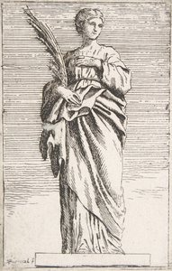 Ayakta Kadın Figürü, ca. 1739-40., yakl. 1739-40. by Pierre Ignace Parrocel
