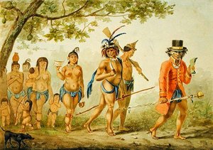 Bir kabilenin yürüyüşü, 1839 dolayları (kağıt üzerine suluboya) by Pierre J. Benoit