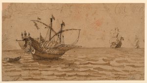 Denizde Gemiler by Pierre Jacques Volaire
