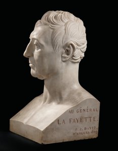 Marie-Joseph-Gilbert du Motier, Marquis de Lafayette büstü by Pierre Jean David dAngers