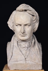 Bust of Victor Hugo (1802-85) aged 35, 1837 (plaster)
