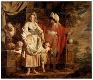 İbrahim'in Öyküsü (panel üzeri yağlıboya) by Pierre Joseph Verhaghen