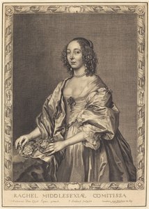 Rachel, Middlesex Kontesi by Pierre Lombard after Sir Anthony van Dyck
