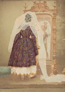 [Judith gibi Altın Pike Elbiseli Kontes], 1860