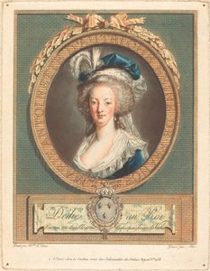 Kraliçe Marie-Antoinette by Pierre Michel Alix after Élisabeth Louise Vigée Le Brun