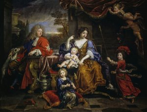 Fransa Büyük Veliahtı ve ailesi by Pierre Mignard