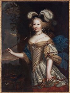 Madam de Montespan - Francoise Athenais de Rochechouart, Marquise de Montespan (1640-1707), Diana olarak, Mignard, Pierre (1612-1695). Tuval üzerine yağlıboya. Boyut: 130x95.5cm. Özel koleksiyon