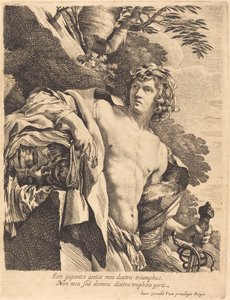 Goliath Başkanı ile David by Pierre Mignard I after Simon Vouet